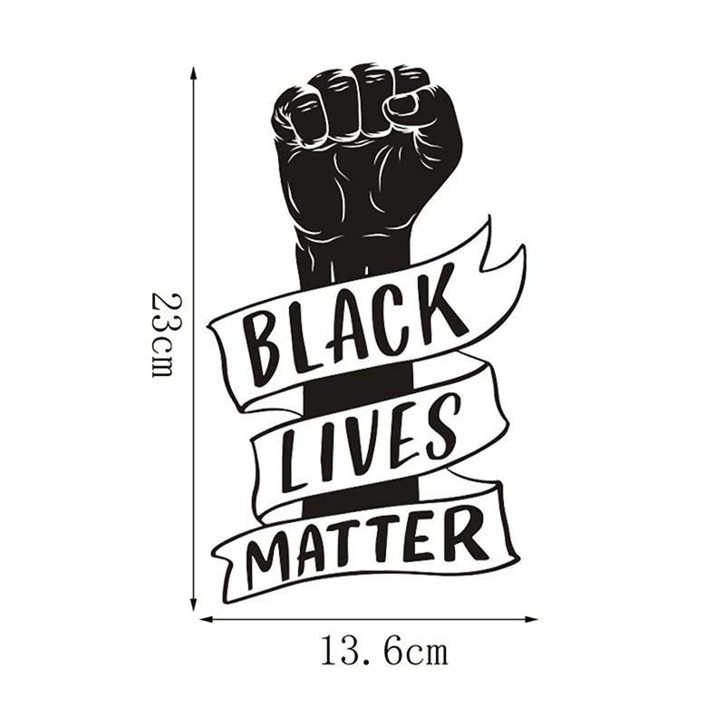 

PVC Car Sticker Black Lives Matter Fist Sign Stickers Remove For Protest Hot