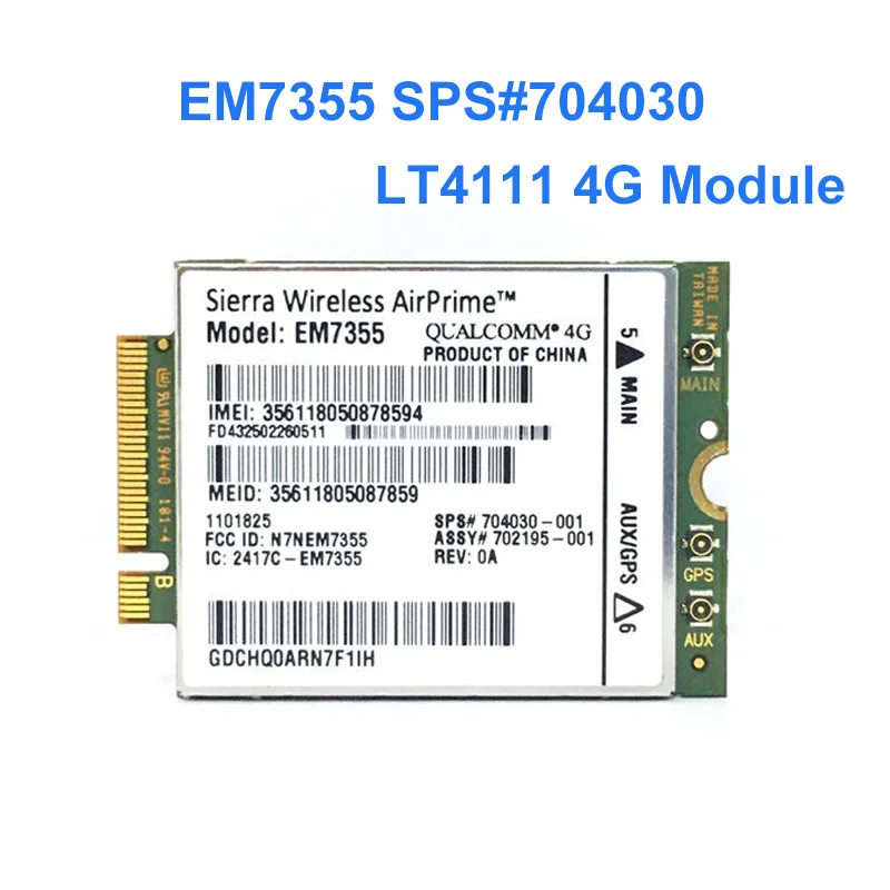 

Unlocked Gobi5000 Sierra Wireless Airprime EM7355 LTE EVDO/HSPA+ WWAN NGFF 4G Module LT4111 for HP Elitebook 820 840 G1