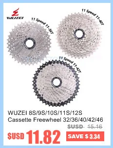 WUZEI MTB 11 скоростей 11-50T 11-52T кассета 365g Сверхлегкий велосипед свободного хода 11t Запчасти для велосипеда горный для Shimano M9000 M8000