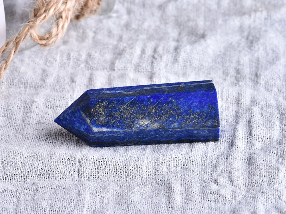 1 шт. натуральный кристалл Lapis шестиугольная колонна КРИСТАЛЛ ТОЧКА минеральный орнамент волшебный ремонт домашнего интерьера DIY подарок украшение