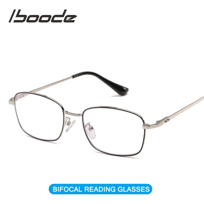Iboode Ретро квадратные бифокальные очки для чтения женщин и мужчин Новые невидимые