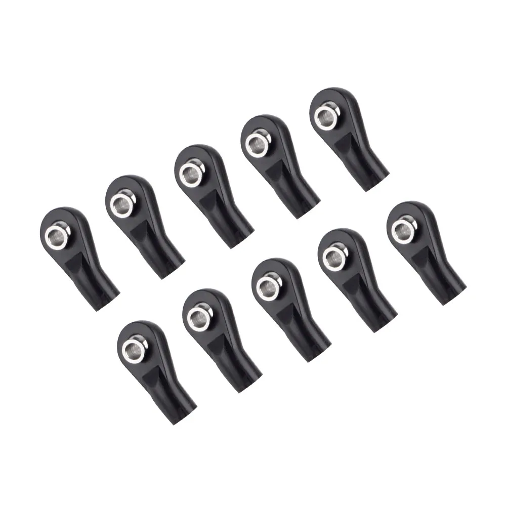 Черные пластиковые изогнутые концы стержня M3 широкие шарики для 1:10