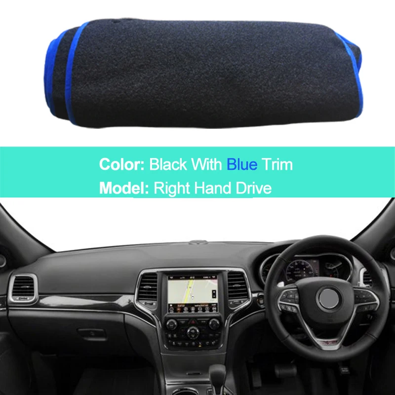 

Для Jeep Grand Cherokee WK2 2011-2020 LHD RHD 2-слойный чехол на приборную панель автомобиля, ковер, накидка, ковер, коврик для приборной панели, защитная накладка