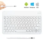 Bluetooth-клавиатура с круглыми кнопками, USB-клавиатура, игровая клавиатура, эргономика для ПК, ноутбука, офиса