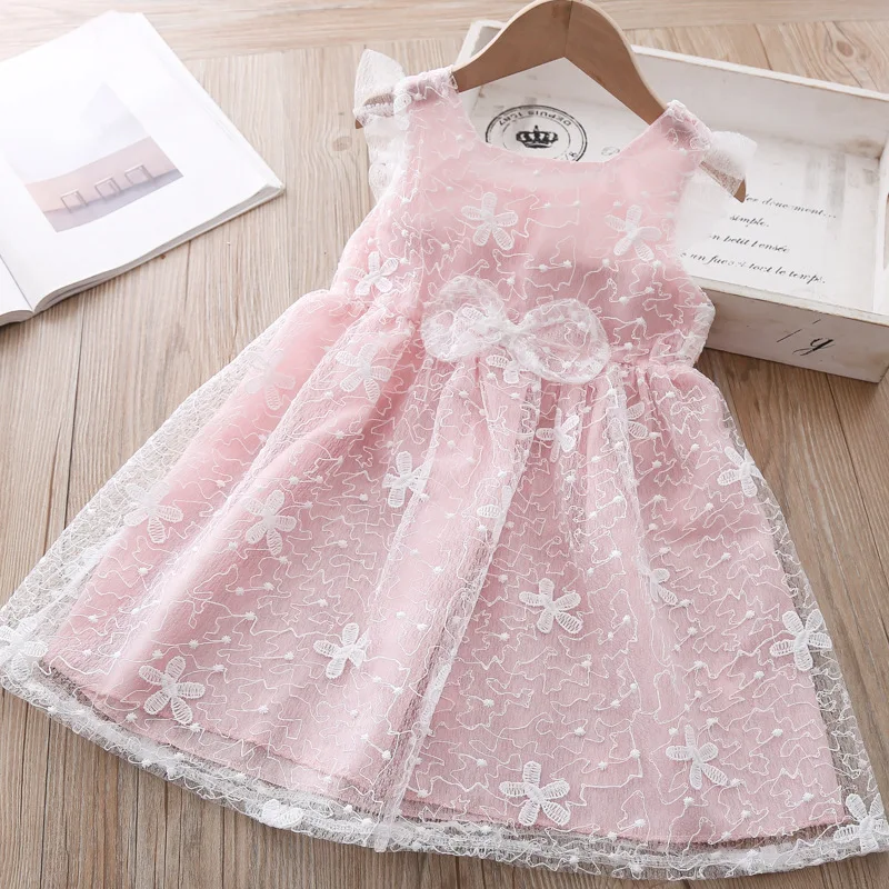 Одежда для младенцев новое летнее платье маленьких девочек белые кружевные
