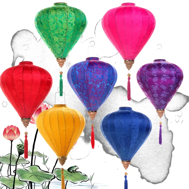 Праздничный фонарь праздничные товары для вечерние жаккардовый Шелковый