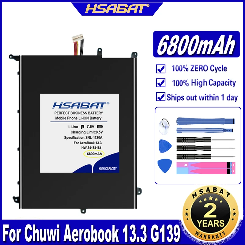 HSABAT HW 34154184 34154184P 6800 мАч аккумулятор для Chuwi Aerobook 13 3 G139 CWI547 CWI510 7 линейных