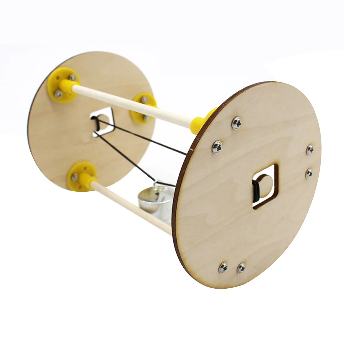 Kit de juguetes de ensamblaje de rodillos para ni&ntilde;os, juguetes manuales de tecnolog&iacute;a de construcci&oacute;n, con principio de elasticidad de madera, DIY-4