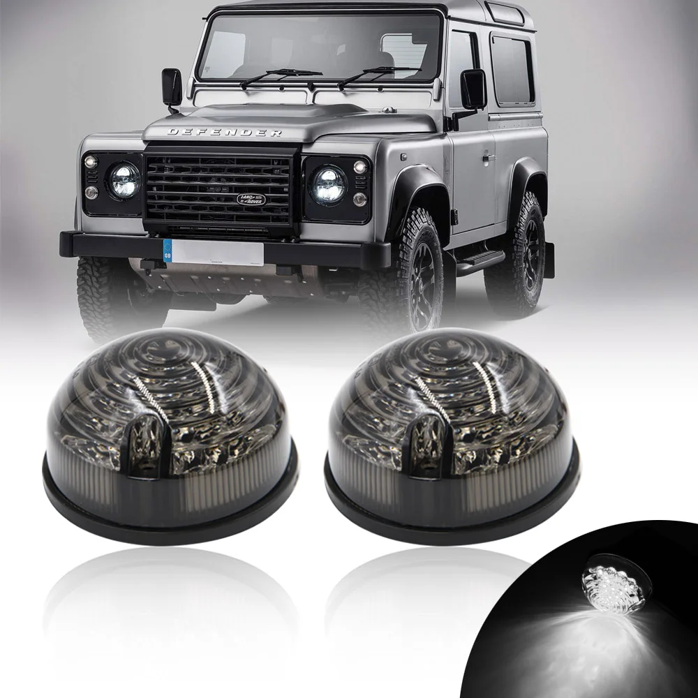 2X 73 мм дымчатые линзы Белый Передний светодиодный позиции светильник сбоку