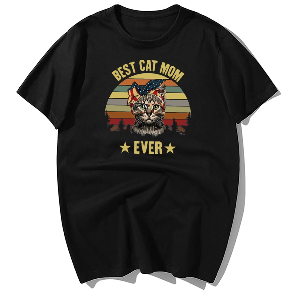 

Funny Best Cat Mom Ever Cats Print T-shirts Men Summer Casual Hip Hop Tshirt Cotton Short Sleeve T Shirt Harajuku Streetwear