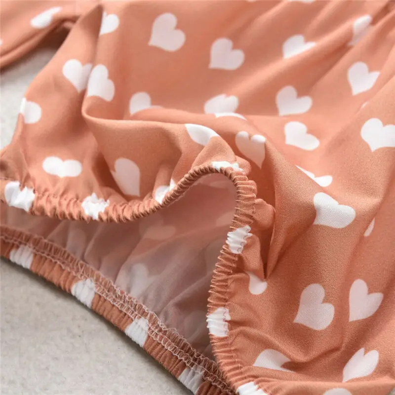 2020 летняя одежда для малышей девочек на День святого Валентина Одежда любящее