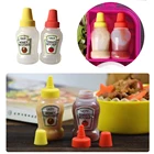 2 шт 25 мл маленький портативный томатный кетчуп сжимаемая бутылка Кухонный Контейнер для приправы для наружного барбекю гриль салат соус