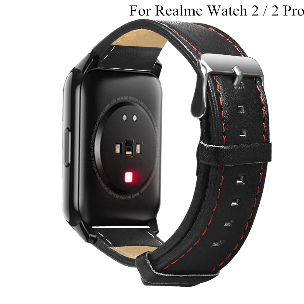 

Ремешок кожаный для Realme Watch 2/2 Pro, 22 мм, из искусственной кожи