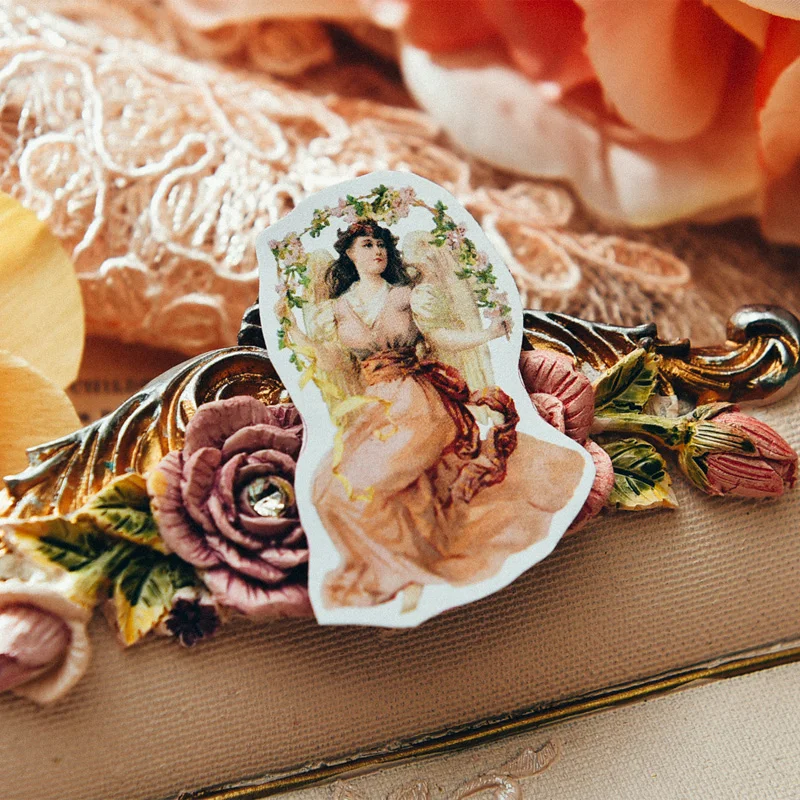 28 шт. винтажные европейские наклейки в виде ангельских кукол декоративные стиле