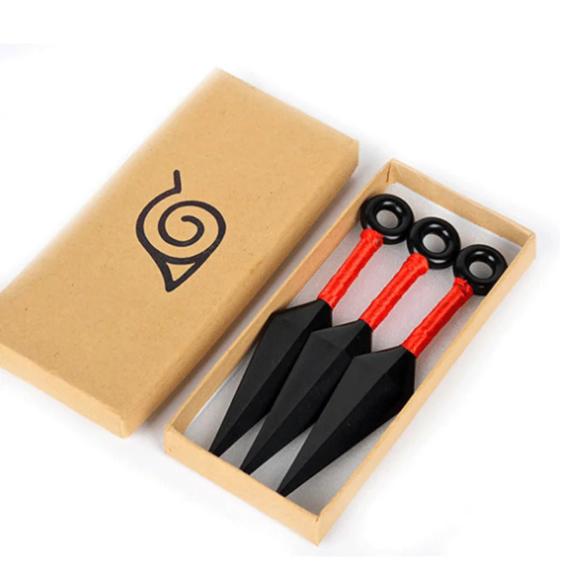 Аниме 3 шт./компл. ниндзя дротики Косплей Hatake Kakashi Uchiha Sasuke Kunai Shuriken Akatsuki Метательное