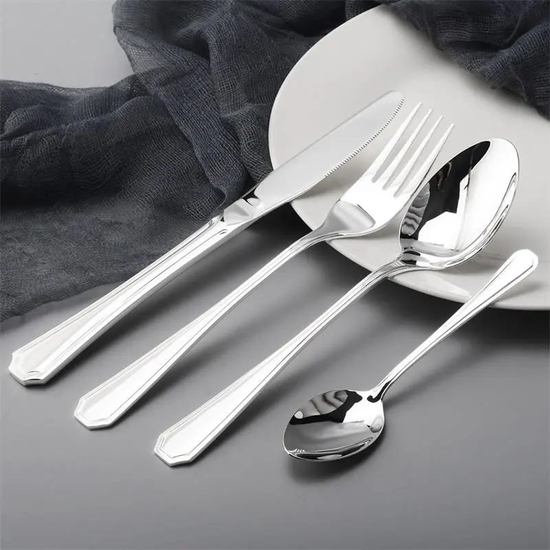 Высококачественный посеребренный столовый набор кухонных столовых приборов
