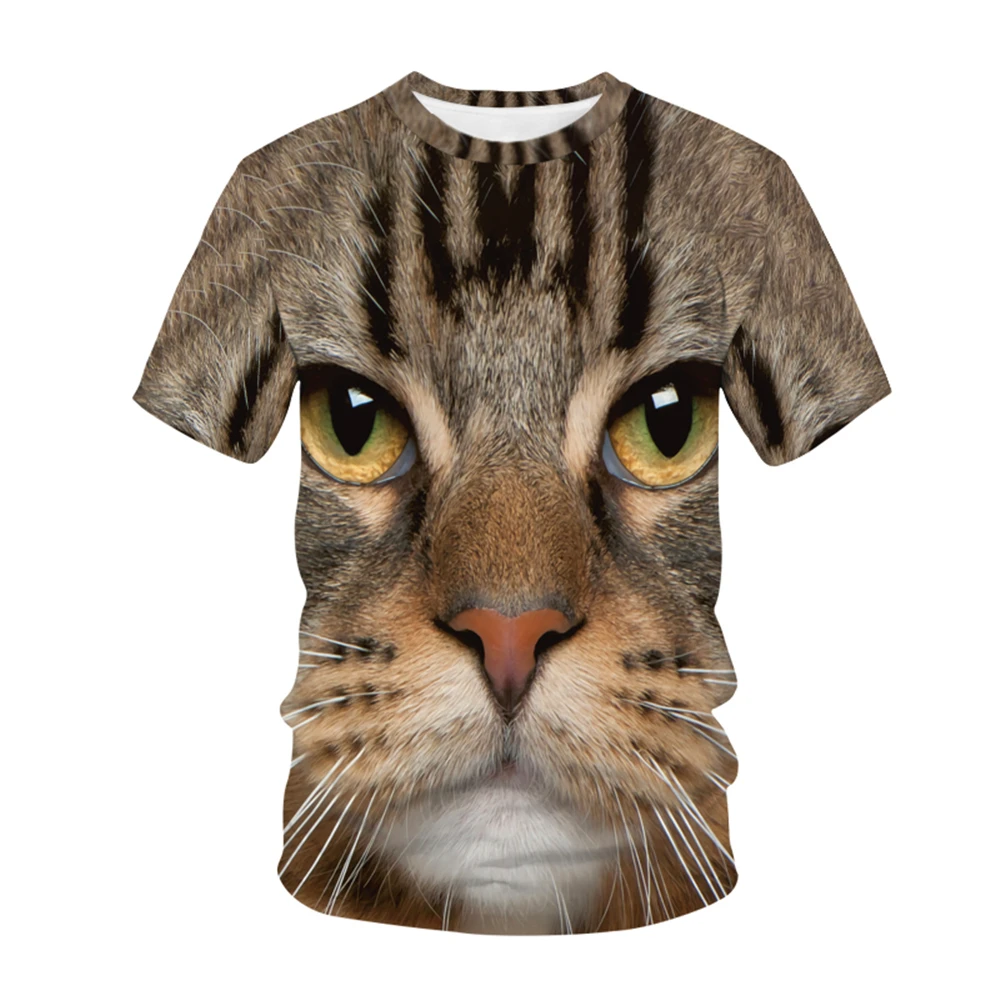 

Animal Kitten 3d Print T-shirts Summer Men's New T-shirts Fashion Kawaii Cat Comfortable men and women All-match T-shirts Tops