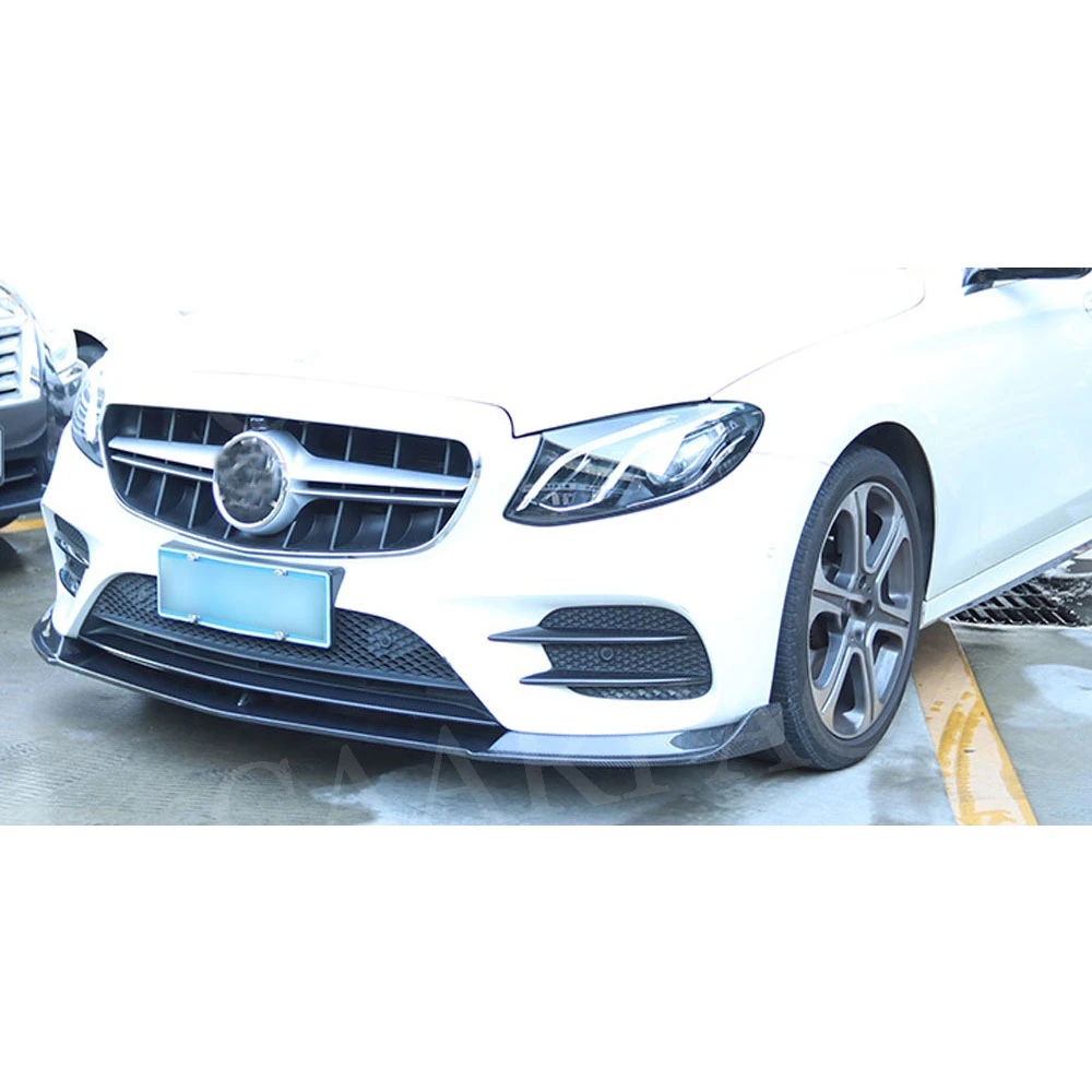 Для Benz W213 Sport E-class E200 E260 E300- карбоновое волокно передний бампер спойлер для губ защита подбородка автомобильный Стайлинг