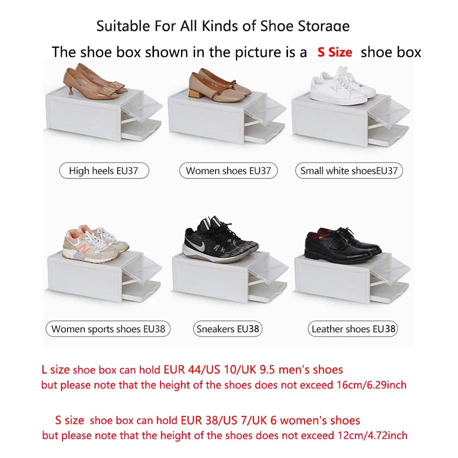 

3pcs/Set Push-pull Shoes Box Rack Plastic foldable Shoe Organizer Stackable Storage Drawer Boxes Shoes for Sports Shoes rack