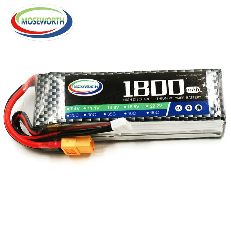 MOSEWORTH батареи 2S 7 4 В 1800 мАч 35C RC LiPo аккумулятор для радиоуправляемого вертолета