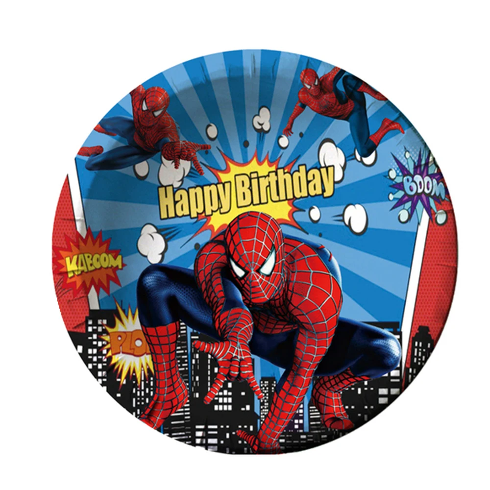 Spiderman Party Birthday Decorations Favors Gifts Spiderman Tablecloth Cupcake Toppers For Kid Toddler Birthday Decorations