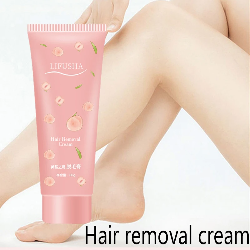 Honey Peach Hair Removal Cream Painless Herbal Depilation Cream Fior Men And Women Face Arm Leg Back Underarms Hair Remover 60g