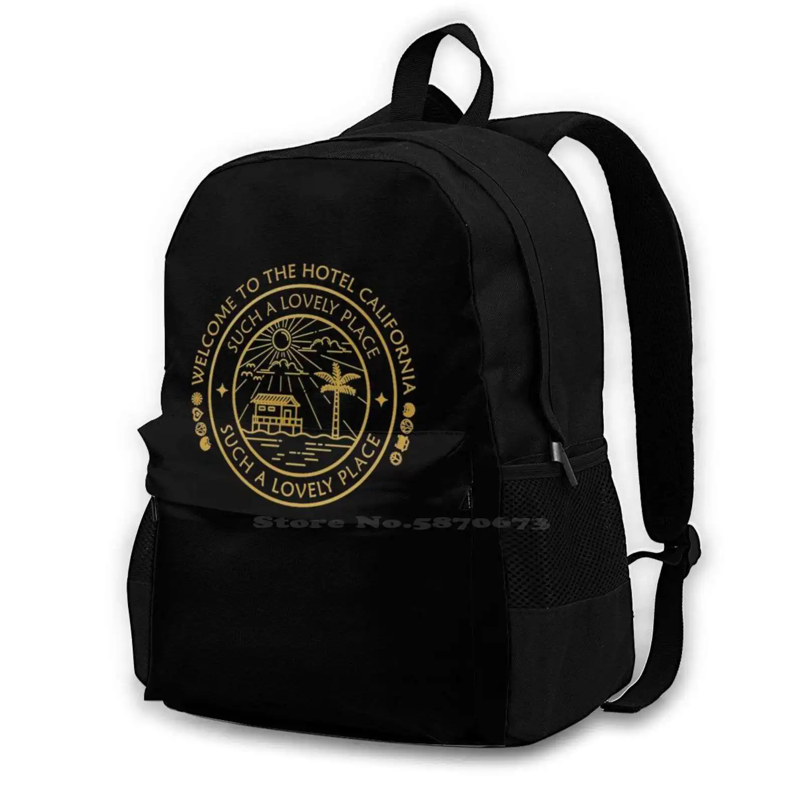 

The Such A Lovely Place - Vintage Gift Tee Fashion Travel Laptop School Backpack Bag California Hotel Tower Of Terror