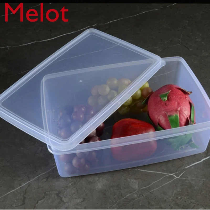 

Прямоугольник прозрачный пластиковый контейнер для фруктов и овощей герметичный холодного хранения коробка холодильник целлюлозы Еда ящи...