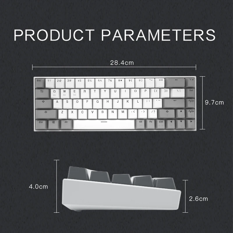 fl esports 68 keys hot swap socket gaming mechanical keyboard kailh box switch inside for pc laptop office work supportbluetooth free global shipping