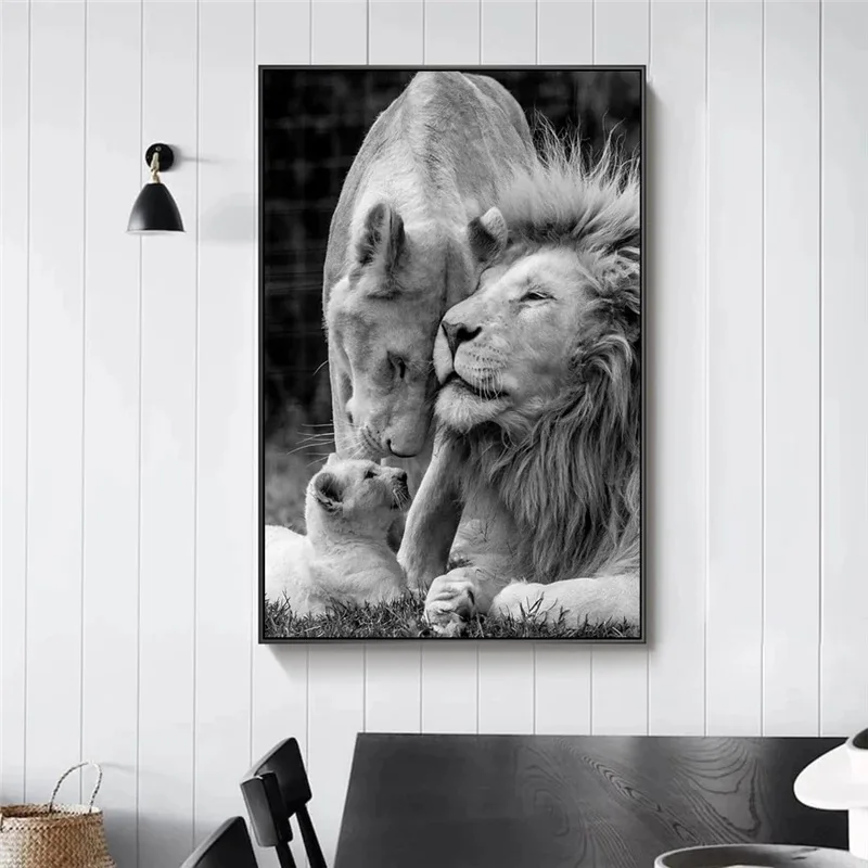 

Lion Animal World Wall Painting Poster Modern Style Canvas Art Living Room Photo Wall Home Decoration