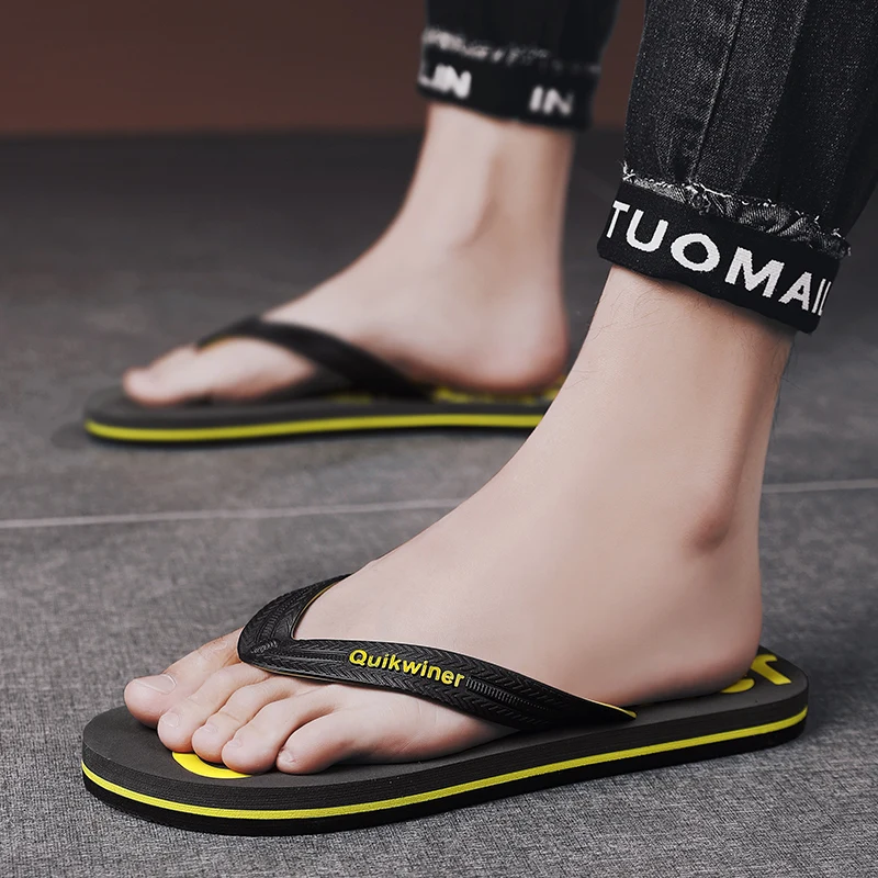 

2021 Summer Men Slippers Fashion Beach Sandals Shoes Men Outdoor Breathable Flip Flops Casual Play Water Men Swimming Shoes