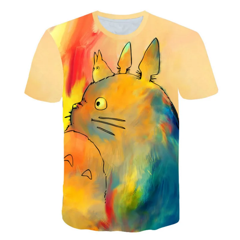 

My Neighbor Totoro 3D Boys and Girls Studio Ghibli T-shirt Printing Kawaii Hayao Miyazaki Hay T-shirt Cartoon Kids Clothes 4T-14