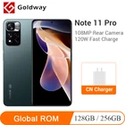 Глобальная ПЗУ Xiaomi Redmi Note 11 Pro 128 ГБ  256 ГБ ПЗУ Мобильный телефон 108МП камеры Dimensity 920 8-ядерный 5160 мАч 67W Быстрая зарядка