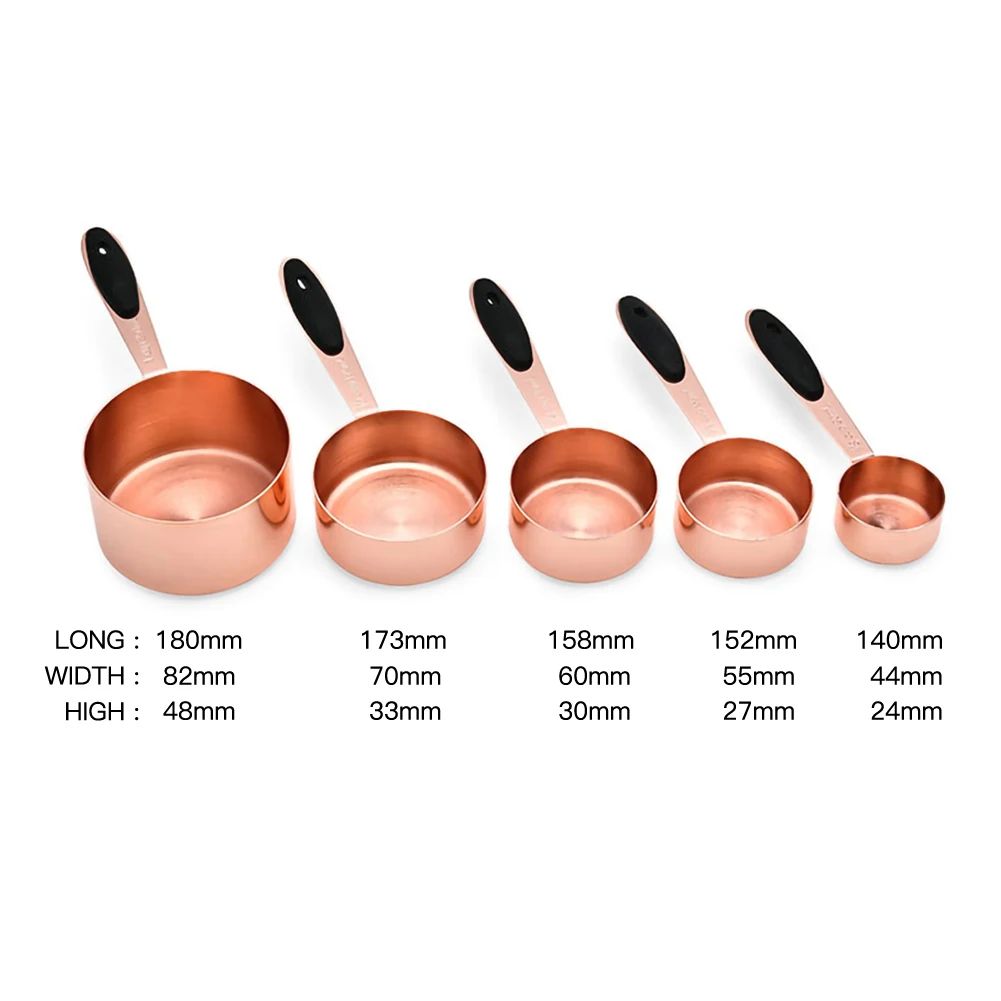 

Stainless Steel Measuring Cup Set, 5 -Piece Precision Measuring Cup Set for Baking, Cooking, Dry and Liquid Ingredients