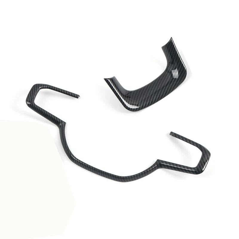 

2Pcs/Set Black Car Interior Steering Wheel Button Trim Cover Frame Fit For Dodge Ram 1500 2019 2020 Accessories