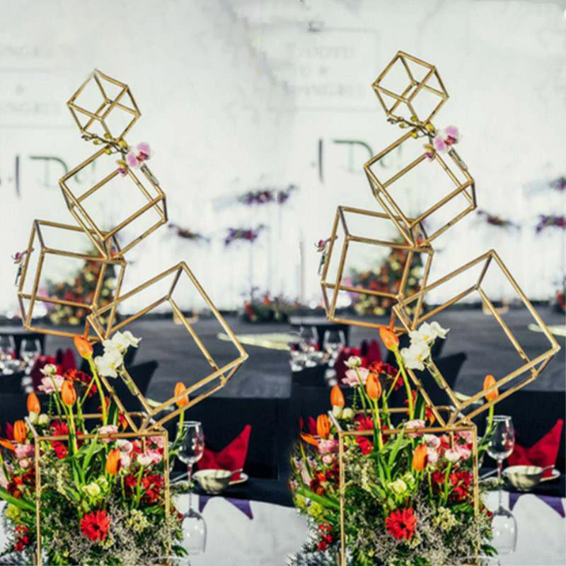 

Wedding Decoration Road Lead Creative Iron geometric Wedding Props Background Arch Stage Decoration Window Decor Pendant