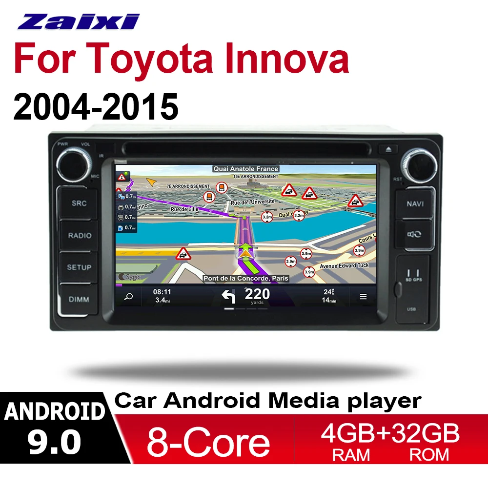 Автомобильный мультимедийный DVD-плеер 2din Android 9 автомобильное радио для Toyota Innova
