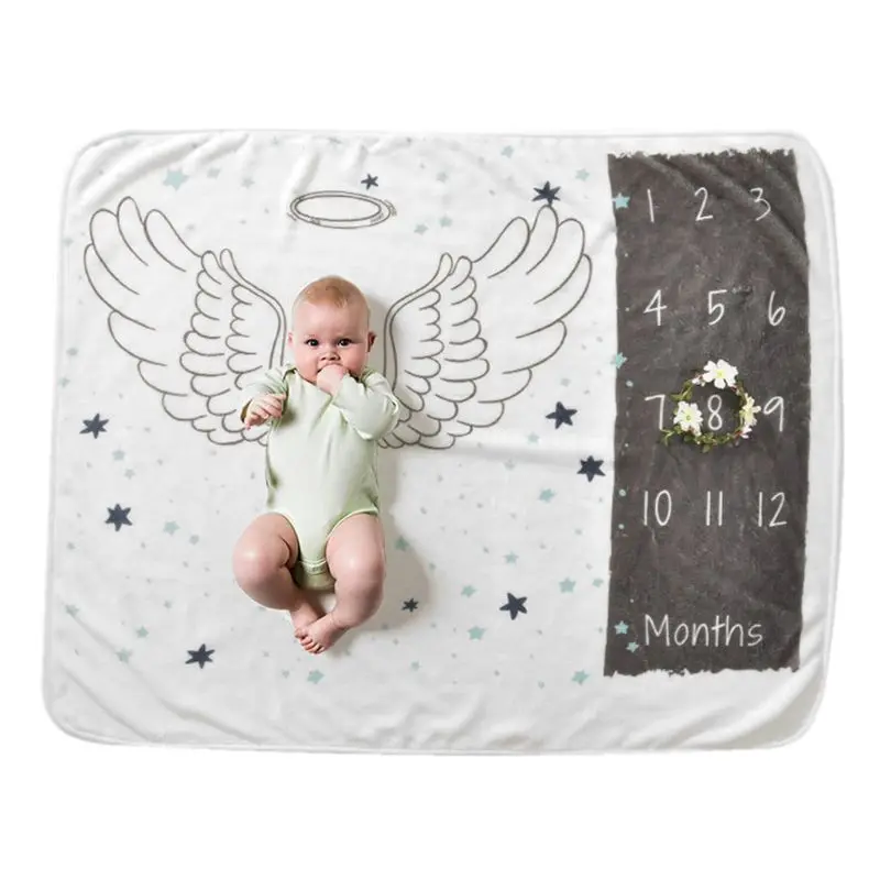 

Baby Milestone Blanket Photography Soft Baby Flannel Blanket for Baby Girl & Boy Perfect Baby Presents Newborn Gift Baby Shower