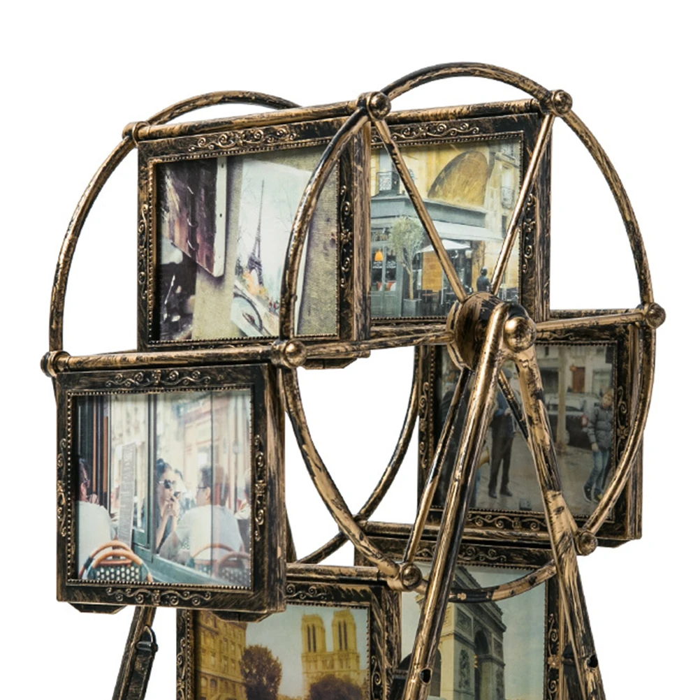 Рамка для фотографий с изображением колеса обозрения в стиле ретро вращающаяся