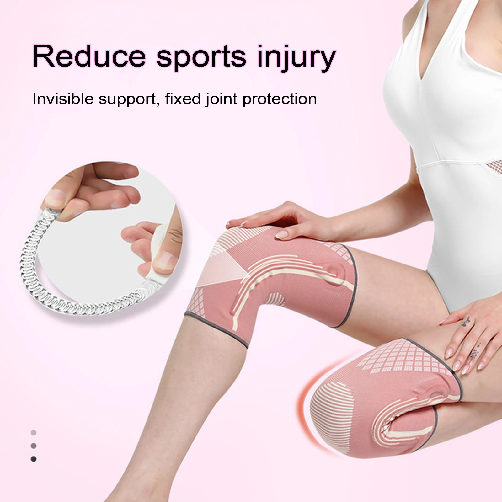 Summer Running Sports Badminton Women Thin Protector Knee Pads Pink Soft Protectors for Dancers/Athletes | Спорт и развлечения