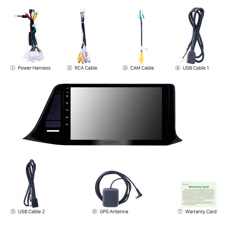 Harfey Android 8 1 Автомобильный GPS Navi головное устройство плеер для Toyota C-HR 2018 2019 правый