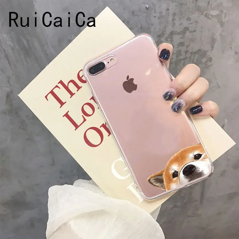 RuiCaiCa Шиба ину собака Красочный милый чехол для телефона iPhone 8 7 6 6S Plus 5 5S SE XR X XS MAX 10