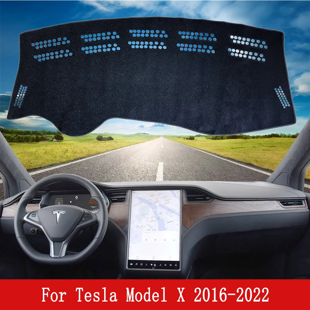 

Чехол для защиты от фотографий, коврик для приборной панели Tesla Model X P90D 75D 90D 100D 2016 ~ 2022, ковер от солнца, Нескользящие аксессуары