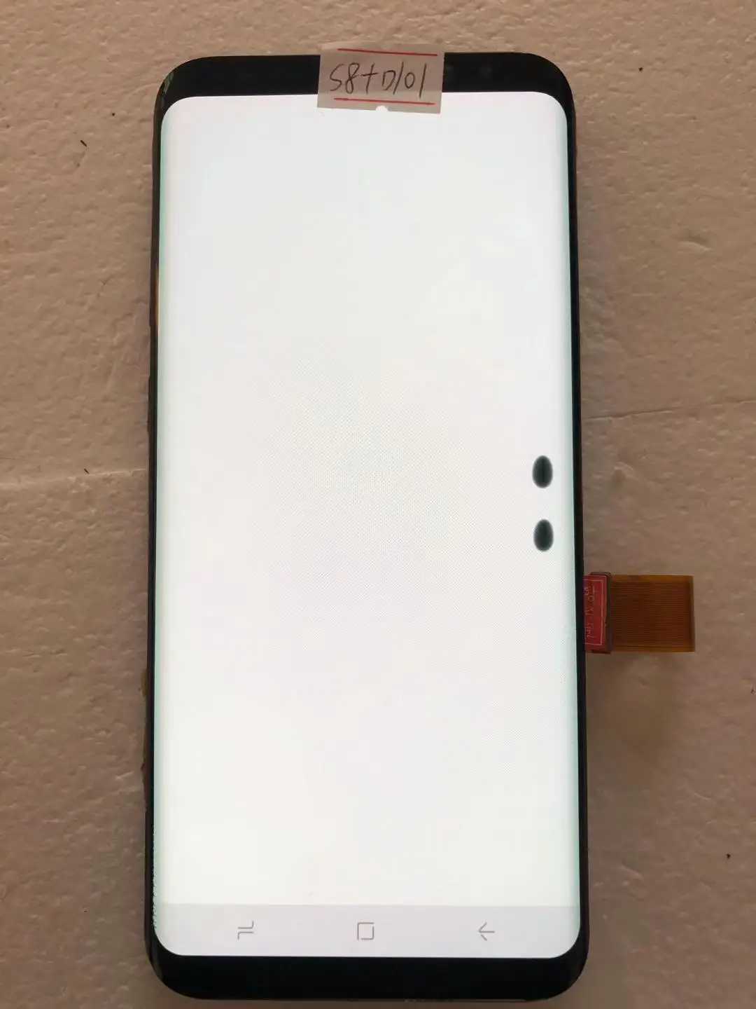 Подходит для ЖК-экрана Samsung S8plus SUPER AMOLED с хорошей сенсорной функцией и несколькими небольшими дефектами (с рамкой)