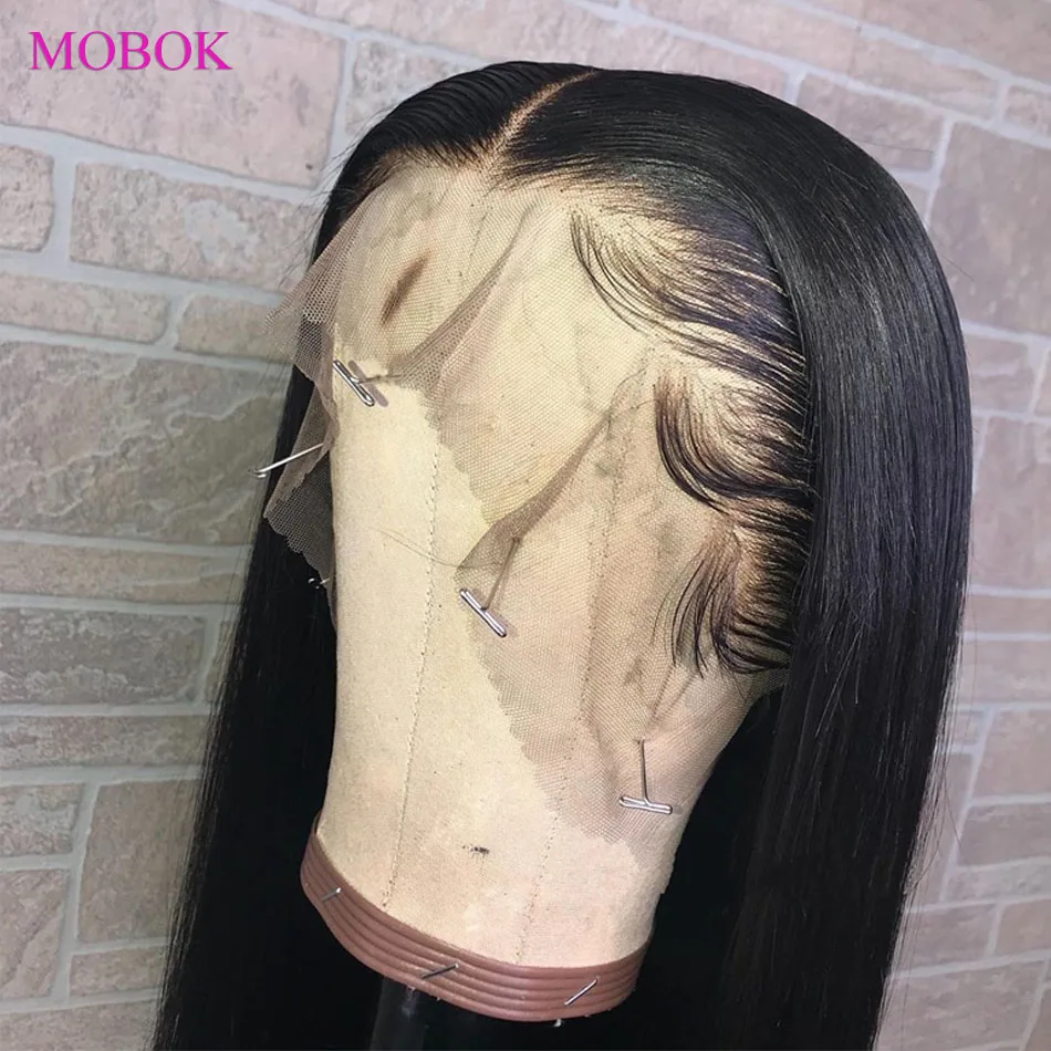 Волосы Remy прямые 6*6 дюймов натуральные швейцарские 130% густоты|Парик из