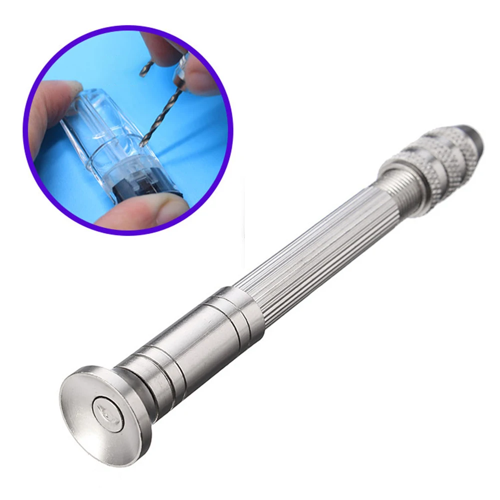 

Woodworking Drilling Hole Tool Jewelry Making Maker Hobby Crafts Aluminum Alloy Silver Hand Manual Twist Drill DIY Bit Tool Sets
