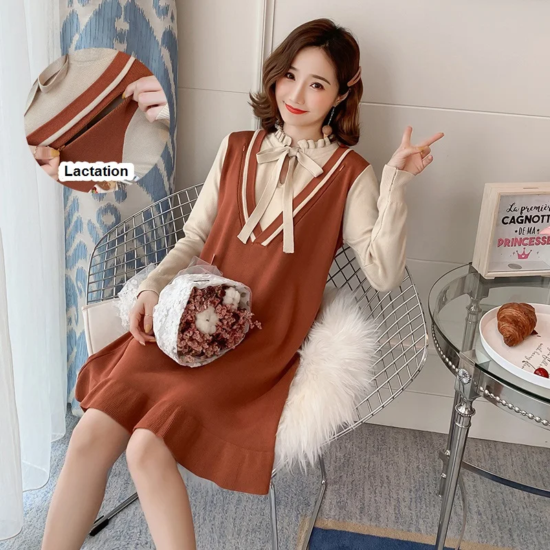 Свитер для беременных и кормящих мам свитер Одежда пуловер теплые эластичные