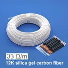 Нагревательный кабель HRAG из углеродного волокна, 12K, 33 Ом, провод для обогрева пола, электрический, нетоксичный, без запаха, теплый нагревательный кабель