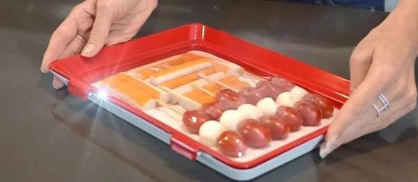 Умный поднос, творческая пища, пластиковый поднос для сохранения кухонных предметов, набор контейнеров для хранения пищи, сохранение свежести крышки для микроволновой печи