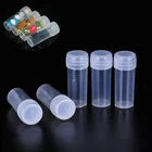 10 шт косметика парфюмерия диспенсер 5 мл пластиковая бутылка образец Jar 5g бочонок флаконы таблеток для использования в жидкость пудрой ганодермы контейнер для хранения упаковка бутылки